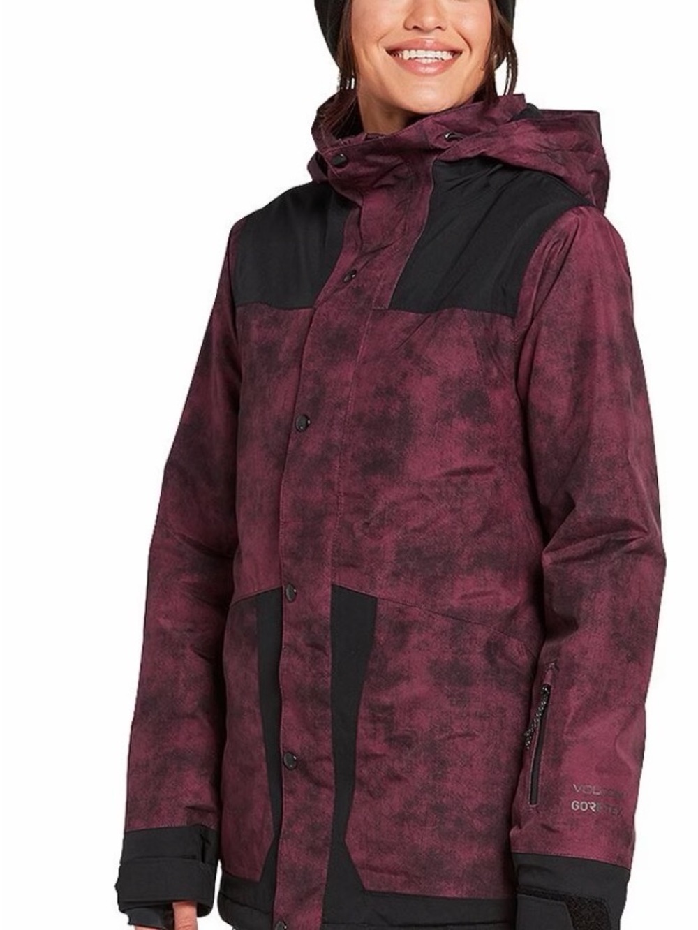 Volcom Red and Black Ski Jacket for Women